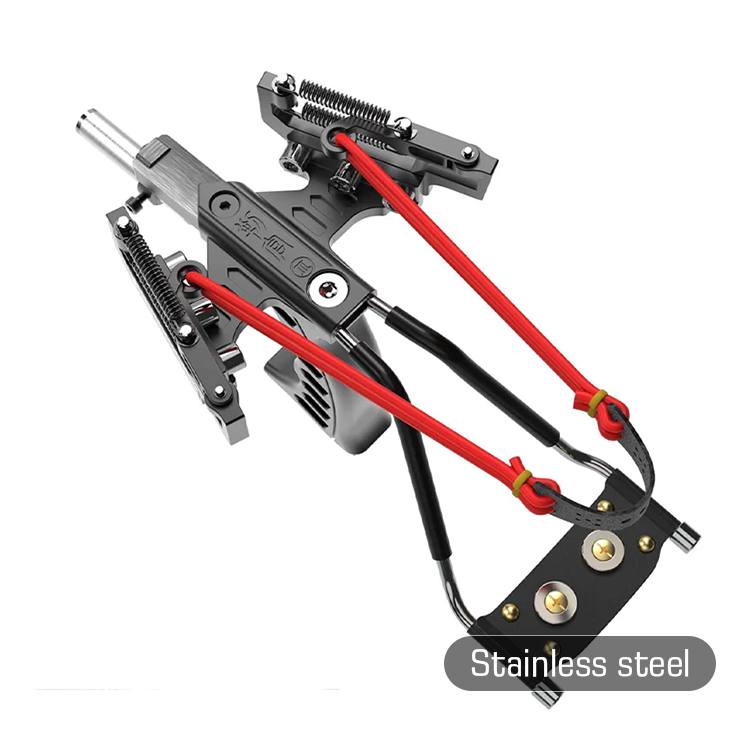 Professional Slingshot – Stainless Steel Wrist Rest Hunting Slingshot with Laser Sight for Target Practice