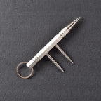 304 Stainless Steel Spike Kubotan - Detachable Long Spikes Keychain EDC