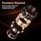 Magnetic Fidget Spinner – RelaxiSpin Rings with Stainless Steel & Brass Rings detail image - detail view 3