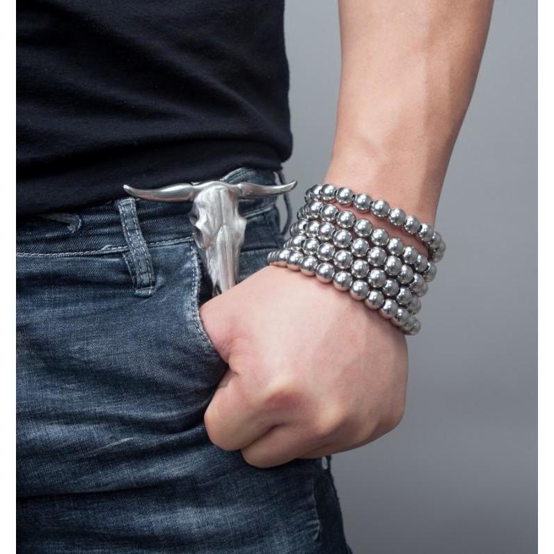 316 Stainless Steel Self Defense Bracelet - Quick Release Whip Beads Chain