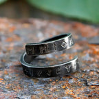 Metal Fidget Spinner – Statement Ring with Gothic Viking Rune Rotating Punk Retro detail image - detail view 7