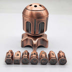 Metal Fidget Toy – RocketDice Rotating Dice Set with Zinc Alloy Bullet-Inspired EDC detail image - detail view 10