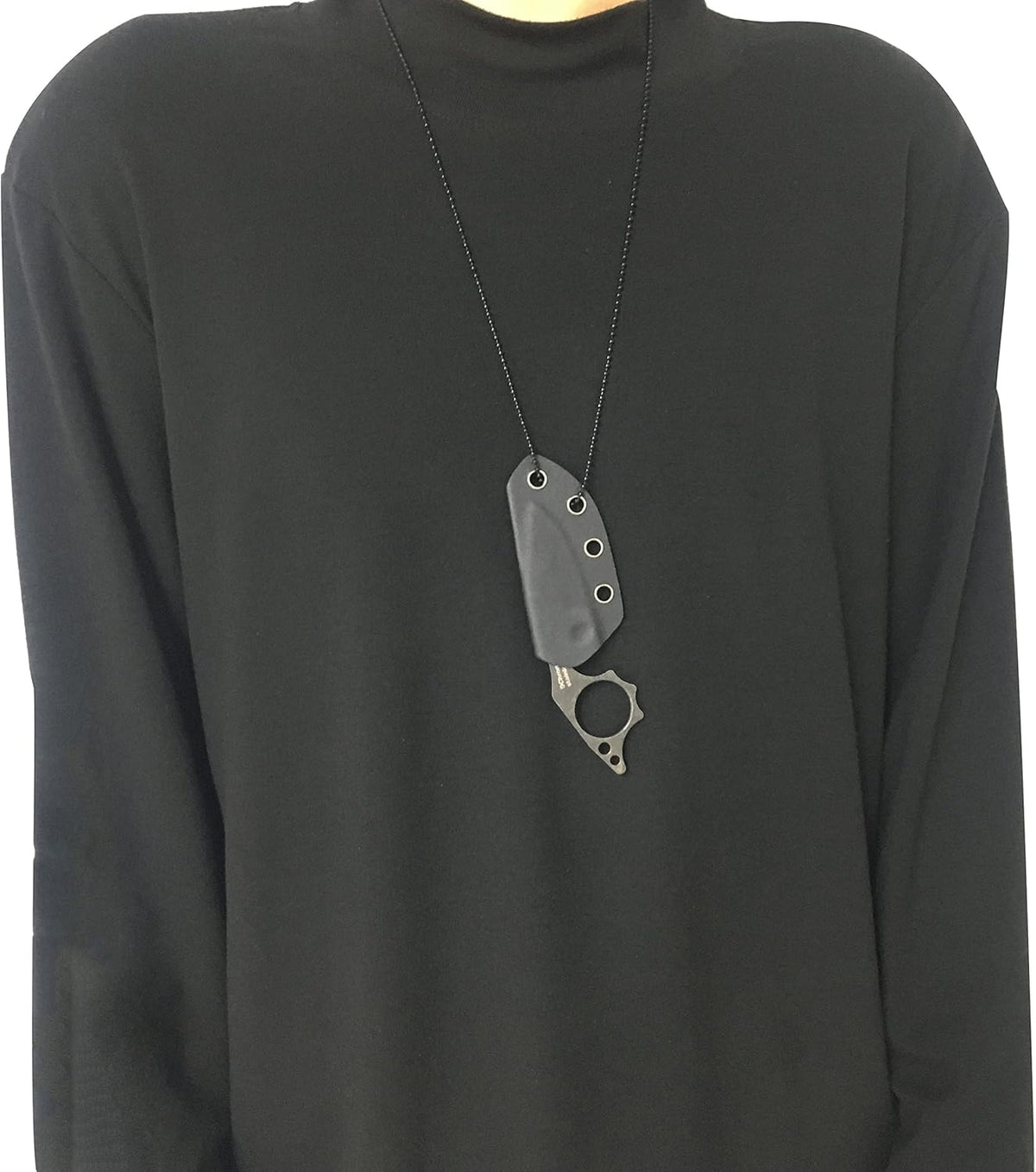 Neck Knife – THUMB Mini Fixed Blade with Skeleton Design EDC with Sheath detail image - detail view 12
