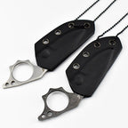 Neck Knife – THUMB Mini Fixed Blade with Skeleton Design EDC with Sheath detail image - detail view 5