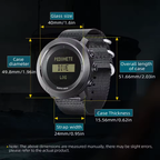 Outdoor Tactical Watch – Military 50M Waterproof Compass Altimeter Hiking Camping detail image - detail view 8