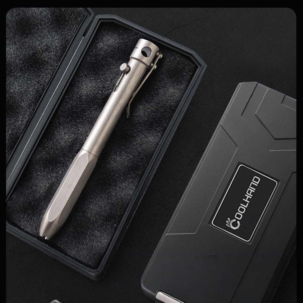 Titanium Bolt-Action Tactical Pen - Heavy-Duty EDC Writing & Self-Defense Tool