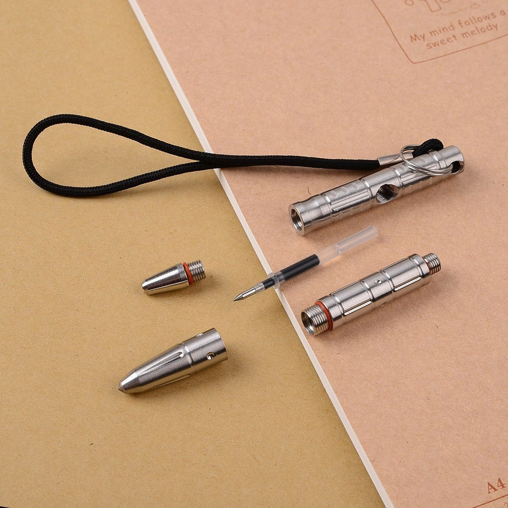 304 Stainless Steel Tactical Pen - Push Dagger Transformer Tungsten Glass Breaker