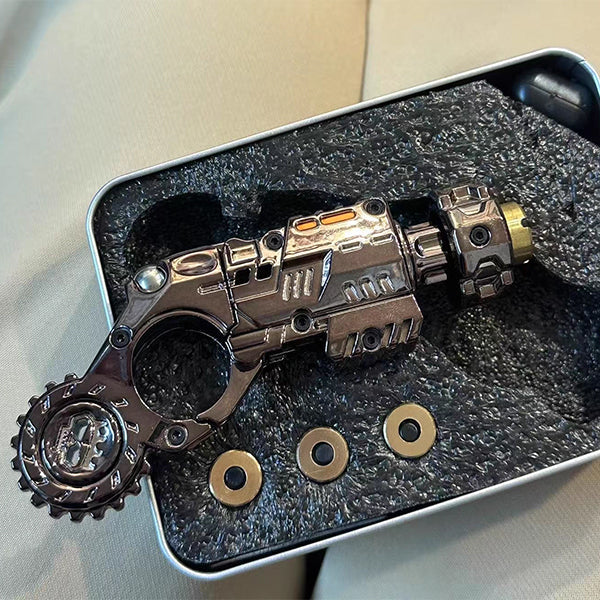 Fidget Toy Metal Blaster Soft Bullet Launcher Spinner - ClickCannon Pro Zinc Alloy Chameleon EDC