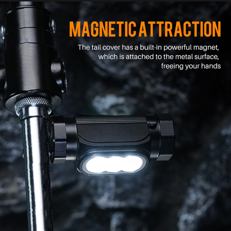 UltraBright 1150 Lumen Rechargeable Headlamp - 6 Modes, IP68 Waterproof, Magnetic EDC Flashlight