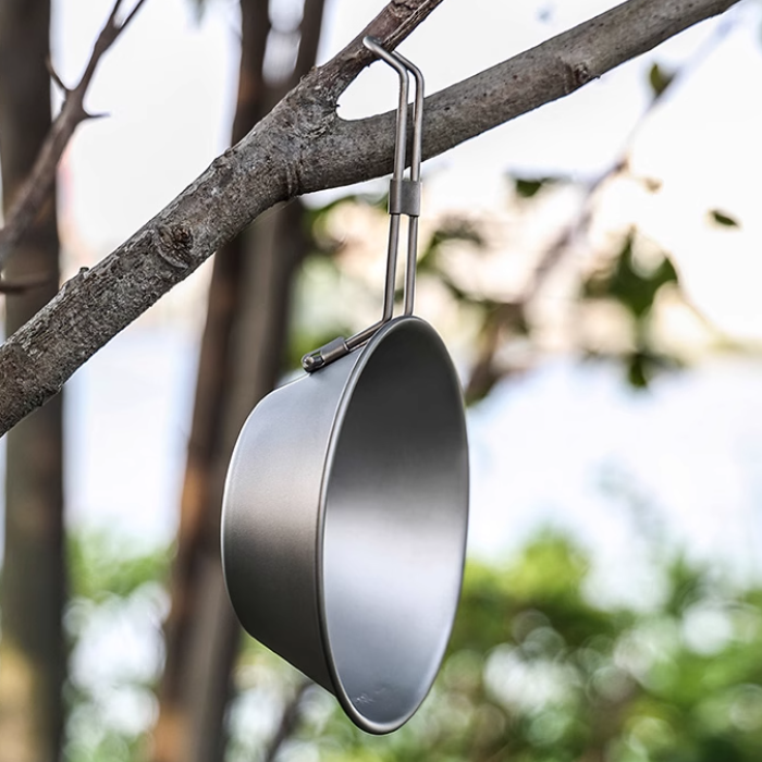 Featherlight Feast Ultralight Titanium Folding Utensil Set | Travel EDC Cutlery