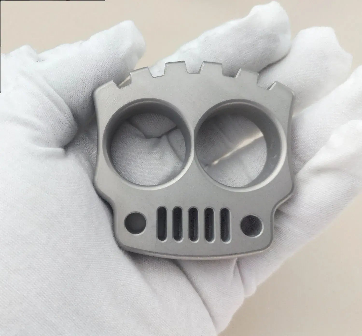 Tactical Knuckles – Skull Two Finger 304 Stainless Steel 200g Heavy EDC