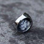 Skull Moth Ring – Death's Head 316L Stainless Steel Gothic Punk Biker detail image - detail view 4