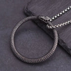 Snake Necklace – Ouroboros Eternity Pendant Gothic Viking Punk Statement detail image