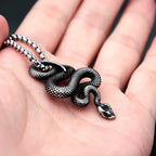Snake Necklace – Serpent Bound Chain Punk Gothic Biker Viking Statement product image