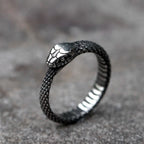 Snake Ring – Ouroboros Serpent Eternity Gothic Viking Punk Statement detail image - detail view 3