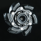 Stainless Steel Fidget Spinner – Metal Mecha Transforming with AlphaRevolve EDC variant image