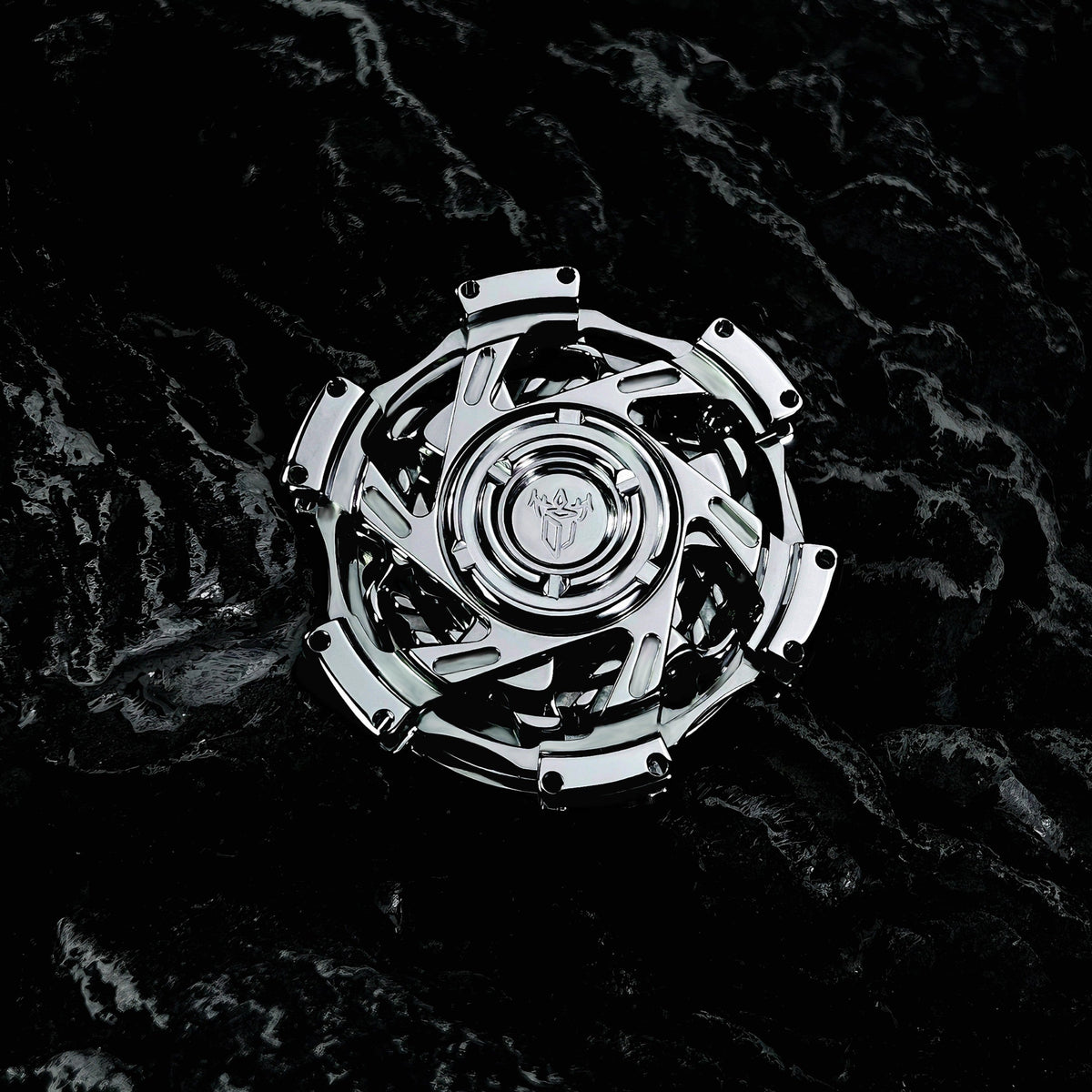 Stainless Steel Fidget Spinner – Metal Triple-Ring Linked 195g product image