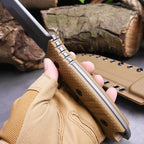 Stainless Steel Fixed Blade Knife – Full Tang Stonewash Tactical Sheath Survival Hunting detail image - detail view 6