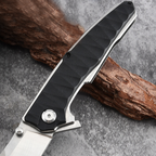 Stainless Steel Folding Knife – Ergonomic Handle Compact EDC Outdoor Camping Utility detail image - detail view 3