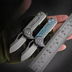 Stainless Steel Folding Knife – OmniFold Razor Mini with M390 EDC detail image