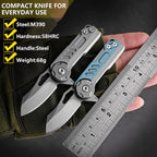 Stainless Steel Folding Knife – OmniFold Razor Mini with M390 EDC detail image - detail view 8