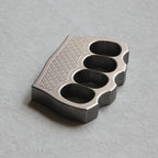 Stainless Steel Four Finger Knuckles – 304 Ultra-Thick 16mm with Textured Stonewash detail image