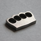 Stainless Steel Four Finger Knuckles – 304 Ultra-Thick 16mm with Textured Stonewash detail image - detail view 3