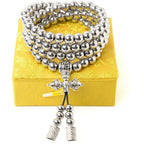 Stainless Steel Necklace – 108 Buddha Beads Mala with Multi-Function Self Defense detail image - detail view 8