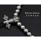 Stainless Steel Necklace – 108 Buddha Beads Mala with Multi-Function Self Defense detail image - detail view 9