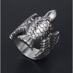 Stainless Steel Ring – Silver Eagle 316L Self Defense for Alternative Styling, Collecting detail image - detail view 4