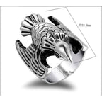Stainless Steel Ring – Silver Eagle 316L Self Defense for Alternative Styling, Collecting detail image - detail view 5