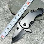 Stainless Steel Utility Knife – Shark Fang Mini Folding with Keychain EDC detail image - detail view 10