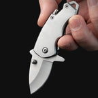 Stainless Steel Utility Knife – Shark Fang Mini Folding with Keychain EDC product image