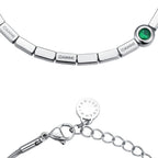 Steel Bracelet – Cosmic Prism Unisex Geometric Cube Link with Modular Design detail image - detail view 8