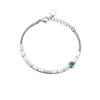 Steel Bracelet – Cosmic Prism Unisex Geometric Cube Link with Modular Design product image