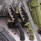 Steel Bushcraft Knife – DC53 Full Tang 6mm Spine Kydex Sheath Hunting Tactical Survival detail image