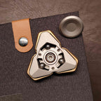 Steel Fidget Spinner – TriCore with Deployable Brass Plates with Ball Sound detail image