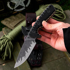 Steel Fixed Blade Knife – Tiger Edge A8 Tactical with Tiger-Pattern 60 HRC with G10 Handle detail image - detail view 8