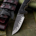 Steel Fixed Blade Knife – Tiger Edge A8 Tactical with Tiger-Pattern 60 HRC with G10 Handle product image
