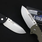 Steel Folding Knife – Cold Pocket Stonewashed Nylon Fiber Handle EDC Camping Tactical detail image