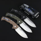 Steel Folding Knife – Cold Pocket Stonewashed Nylon Fiber Handle EDC Camping Tactical detail image - detail view 4
