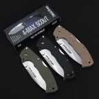 Steel Folding Knife – Cold Pocket Stonewashed Nylon Fiber Handle EDC Camping Tactical detail image - detail view 5