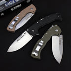 Steel Folding Knife – Cold Pocket Stonewashed Nylon Fiber Handle EDC Camping Tactical product image