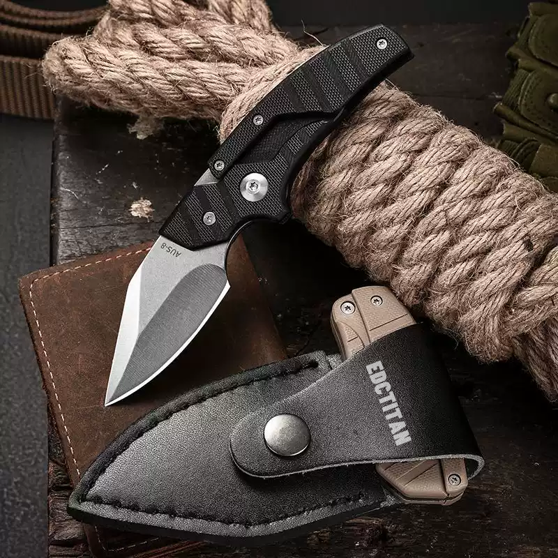 Steel Folding Knife – D2 2-in-1 Transformable Push Dagger EDC Tactical Self Defense detail image - detail view 25