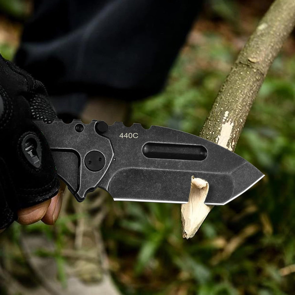 Steel Folding Knife – Machete D2 59-60 HRC Camping Machete Outdoor EDC Survival detail image - detail view 4