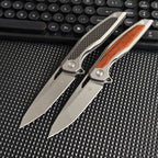 Steel Folding Knife – Razor-Edge Bear Claw D2 with Carbon Fiber & Rosewood Options detail image - detail view 11