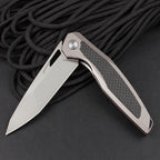 Steel Folding Knife – Razor-Edge Bear Claw D2 with Carbon Fiber & Rosewood Options detail image - detail view 9
