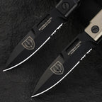 Steel Folding Knife – Tactical N690C Finger Ring Design Black Finish EDC First Responder detail image - detail view 6