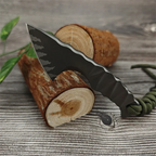 Steel Tactical Axe – Lil' Axion D2 Mini Knife with One-Piece Construction with Sheath EDC detail image - detail view 8