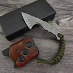 Steel Tactical Axe – Lil' Axion D2 Mini Knife with One-Piece Construction with Sheath EDC product image